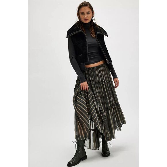 Free People Dresses & Skirts - New Free People FP One Ember Printed Midi Skirt Size Medium